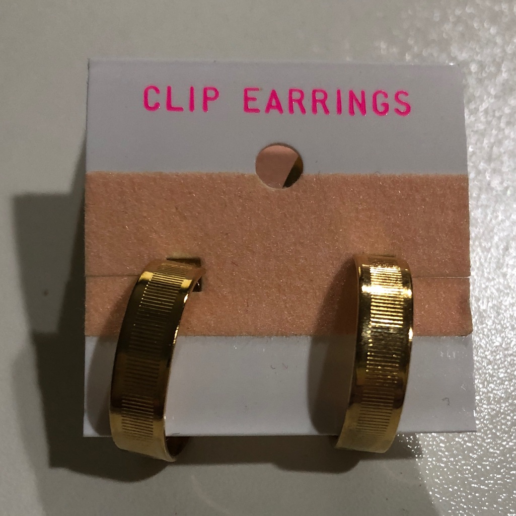 Gold Hoops. Clip-Ons